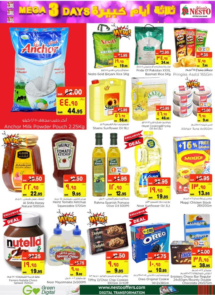 Nesto Hypermarket Al Khobar Jubail & Mina Mega 3 Days Offers