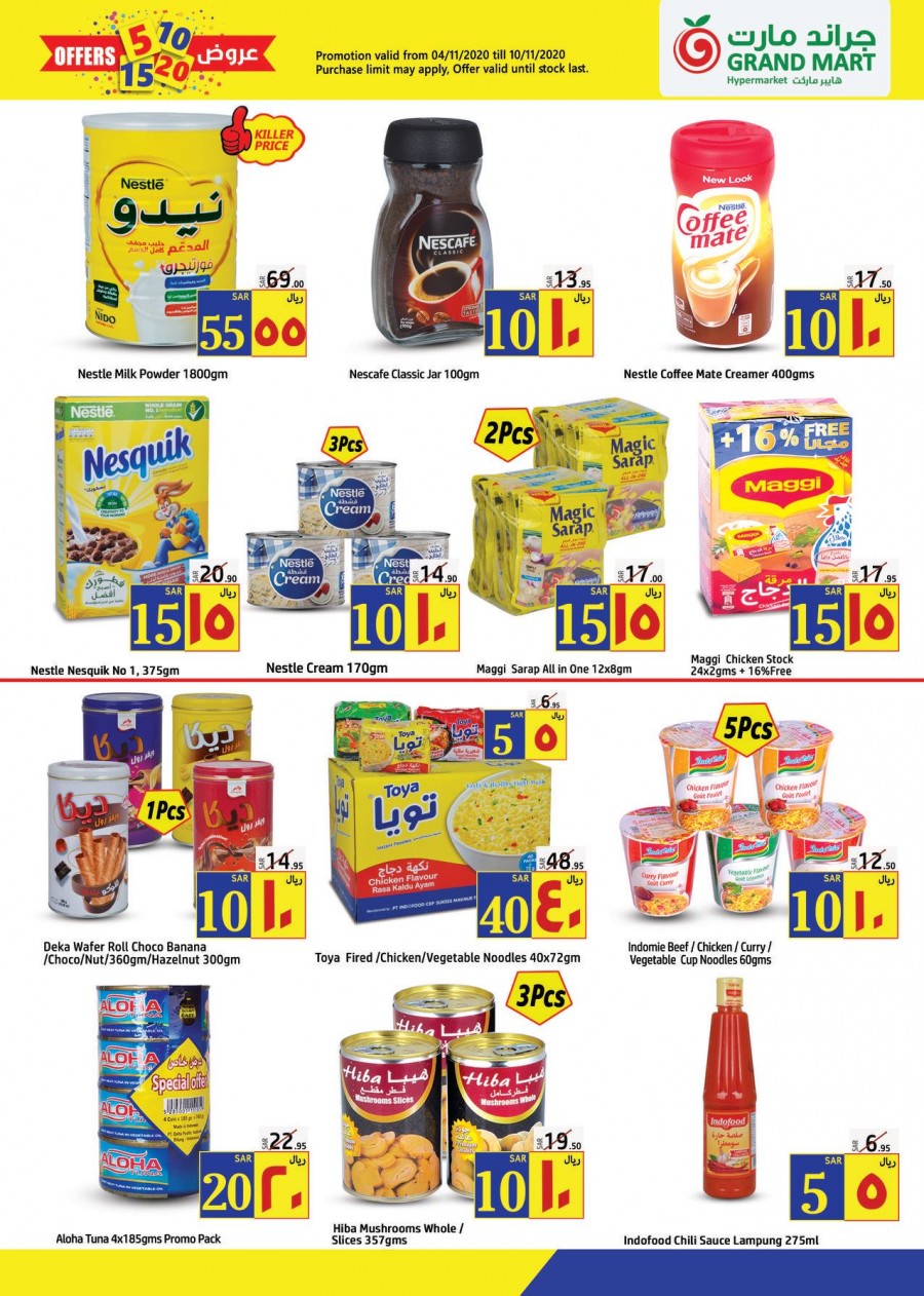 Grand Mart Hypermarket 5,10,15,20 Offers