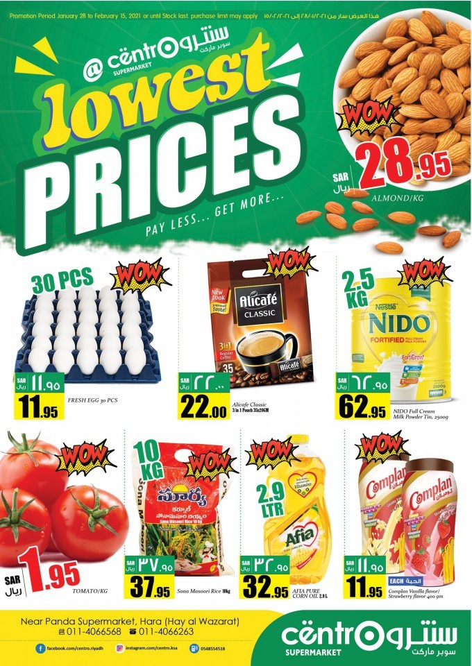Centro Supermarket Lowest Prices